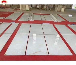 การออกแบบที่ทันสมัย30*60เซนติเมตรสีขาวนิลกระเบื้องหินอ่อนโปร่งแสงน้ําแข็งแตกขัดเสร็จสิ้นตัดขนาดแผ่นใหญ่วิลล่าผนัง - Product Image 2
