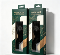 Boîtes d'emballage personnalisées de haute qualité pour extensions de cheveux à clipser, avec fenêtre et trou d'aération pour boîtes en carton