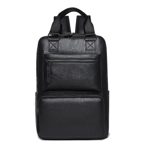 <strong>Vintage</strong> PU Leather Travel Backpack for Men Water-Resistant College School Daypack Casual <strong>Laptop</strong> - Product Image 5