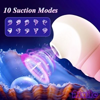 Saugvibrator Erotikspielzeug Muschel-förmiger G-Punkt Klitoris-Masturbator mit 10 Saug- und Vibrationsmodi für Frauen Brustwarzen Klitoris