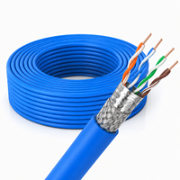 Câble Ethernet blindé extérieur Cat6A SF/UTP, conducteur solide 23AWG, gaine PE, câble réseau LAN