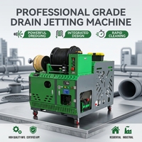 Machine de nettoyage de canalisations d'égouts septiques 80L/min, moteur diesel, nettoyeur haute pression