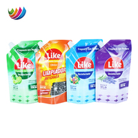 Sac de détergent à lessive en plastique personnalisé pochette d'emballage pour savon liquide pochette debout pour détergent à lessive liquide avec bec verseur