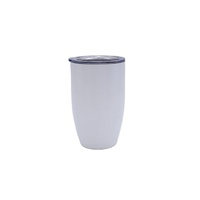 Mug à vin isotherme classique en acier inoxydable 304 de 12 oz, forme œuf, double paroi sous vide, avec couvercle, portable, 6-12 heures