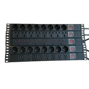 Industrie Veilige En Betrouwbare Stroomverdeling 8 Socket Pdu Switch Rack Pdu Germany Type 19Inch 1u Power Distribution Unit