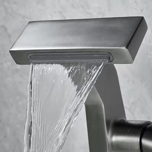 Grifo de Lavabo de Latón Moderno, Monomando, Montaje en Cubierta, Control Termostático, Resistente a la Oxidación, para Remodeladores de Baños y Uso <span class=keywords><strong>Comercial</strong></span> - Product Image 5