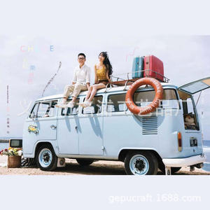 Modelo de Autobús Metálico Vintage T1 T2, Accesorios de Fotografía para Decoración de Estudio de Retratos y Exhibición al Aire Libre - Product Image 1