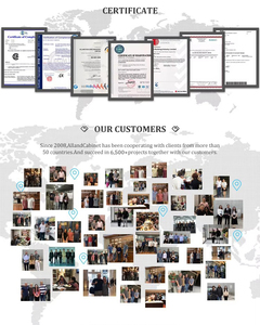 Armoires de <span class=keywords><strong>cuisine</strong></span> Alland en chêne naturel avec quincaillerie à fermeture douce, meubles de <span class=keywords><strong>cuisine</strong></span> modernes en bois massif pour la rénovation de la <span class=keywords><strong>cuisine</strong></span> à domicile - Product Image 5