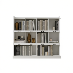 Librería Moderna de 10 Estantes, Unidad de Almacenamiento con Cubículos de MDF para Oficina en Casa o Aula, con Construcción Duradera y Diseño Minimalista - Product Image 1