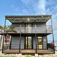 Haute qualité 20Ft 40Ft Villa à deux étages escalier en colimaçon conteneur extensible 2-6 chambres petite maison préfabriquée pour hôtels vie mobile