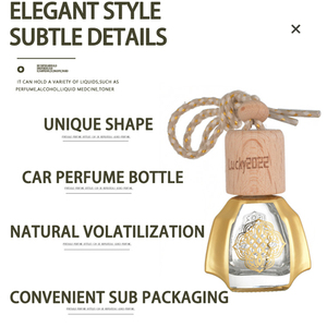 ANLN-botella de Perfume colgante de 12ml, difusor de vidrio vacío para coche, tapa de madera, gran oferta - Product Image 4