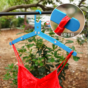 En aluminium petit mini pliable portable voyage en plein air randonnée camping pliant vêtements cintres - Product Image 5