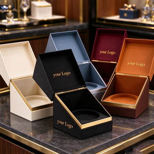Boîte cadeau rigide de luxe avec fermeture magnétique inclinée, logo personnalisé OEM, emballage en papier rigide avec insert en EVA pour bougie ou bijoux - Product Image 5