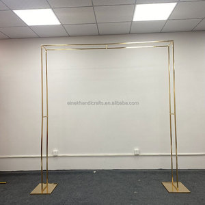 <span class=keywords><strong>Arche</strong></span> de mariage moderne en <span class=keywords><strong>fer</strong></span> <span class=keywords><strong>forgé</strong></span>, écran à double tige carrée, décoration de fond florale pour cérémonie extérieure - Product Image 1