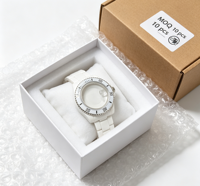 Kit de boîtier de montre en céramique blanche 40 mm, bracelet en céramique, lunette rotative, verre saphir, mouvement 3135 2824, montre respirante