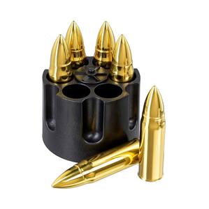 Venta Directa de Fábrica, Piedras de Whisky Metálicas en Forma de Bala con Soporte, Personalizables - Product Image 2