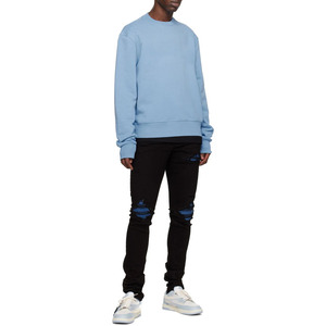 Nuovi Jeans da <span class=keywords><strong>Uomo</strong></span> Elasticizzati in Denim con Strappi e Dettagli <span class=keywords><strong>a</strong></span> Costine su Tutto il Tessuto - Product Image 4