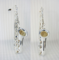 Wholesale Well-crafted Musical Instruments Brass Body Bb Tone Tenor Saxophone With Silver Plated and Mother-of-Pear Inlays
