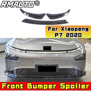<b>For</b> Xiaopeng P7 2020 <b>Car</b> Front Bumper Lip Splitter <b>Diffuser</b> <b>Car</b> Accessories Gloss Black Bumper Protector Modification Part - Product Image 1
