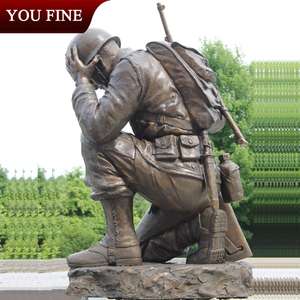 Monumento Conmemorativo a los veteranos <span class=keywords><strong>de</strong></span> bronce <span class=keywords><strong>de</strong></span> Metal tamaño soldado estatua - Product Image 4