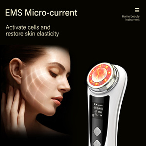 Appareil de beauté électrique portatif pour usage domestique, lumière rouge et bleue, compresse chaude, microcourant EMS, outil facial multifonctionnel, soin de la peau ABS - Product Image 6