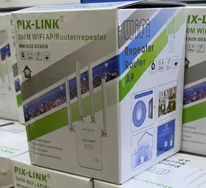 PIX-LINK Factory Supply Cheap WiFi Repeater 300Mbps Wireless Router Extender Usb Wifi Repeater Booster 4 Antennas