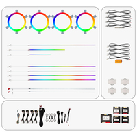 Kit d'éclairage d'ambiance intérieur de voiture 12V 64 couleurs pour LYNK&CO 01 02 03 EMP 2018-2022 21 25, ensemble de 4 feux RGB Phantom pour portières