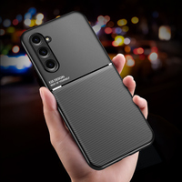 Pour Samsung Galaxy M34 5G/M33/M32/M14 Nouvelle coque de téléphone magnétique en cuir givré de luxe avec protection d'objectif en PC rigide