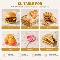 Emballage en papier alimentaire biodégradable, écologique, jetable, imperméable et résistant à la graisse pour hamburgers