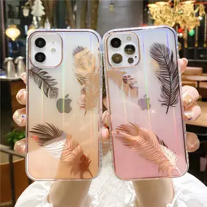 Großhandels preis Handy taschen Hüllen für Iphone 11 Xs Xr 12, für Iphone 12 Pro Max Designed Feather Water proof Pouch