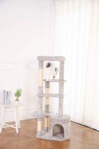 大きな猫のための余分な背の高い猫の木の塔丈夫な複数の猫のためのサイザルロープ付きペットジム - Product Image 3