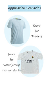 Maillot de football pour garçons personnalisé en tissu jacquard 160 cm, 175 g/m², 90 % polyester, 10 % élasthanne, extensible, teint, respirant, pour usage extérieur - Product Image 5