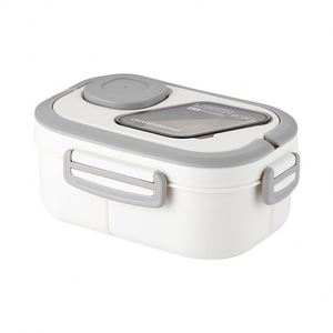 Lonchera Portátil de Doble Capa con Calentamiento por Microondas, Gran Capacidad, con Cubiertos para Estudiantes y Oficinas, con Asa - Product Image 1