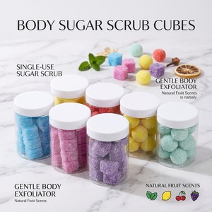LIYALAN <span class=keywords><strong>Cubos</strong></span> de Exfoliante Corporal de Azúcar Orgánico, Exfoliante Limpiador y Suavizante para la Piel, Tamaño de Viaje, Exfoliante Corporal de un Solo Uso, 170 g, Venta al por Mayor - Product Image 1