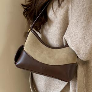 Bolso Bandolera de Cuero Vacuno de Alta Gama Personalizado, Estilo Gamuza Mate Suave, Nuevo Bolso de Hombro Retro Minimalista para Mujer - Product Image 4