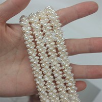 Ensemble de bijoux en perles d'eau douce naturelles de couleur blanche en forme de chenille, style tendance, ou bijoux faits à la main, vente en gros en vrac pour le bricolage