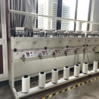 Máquina de bobinado de hilo de 6 cabezales, máquina de bobinado de 6 conos, 6 husillos, máquina de bobinado de hilo de coser