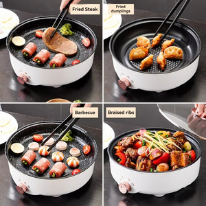 Grenzüberschreitender Elektrischer BBQ-Grill Multifunktional Antihaftbeschichtet Rauchfrei Leicht zu Reinigen 3 Temperaturstufen Rundumheizung für Zuhause - Product Image 4