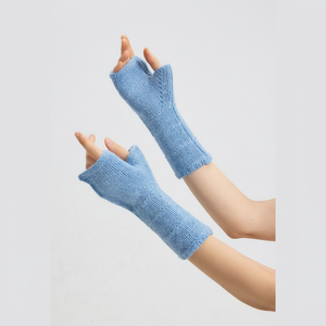 Women's Knitted <b>Gloves</b> Wool Cashmere Thermal Winter Warmth Opera Length Casual Plain Style Breathable Anti-Wrinkle <b>Touchscreen</b> - Product Image 1
