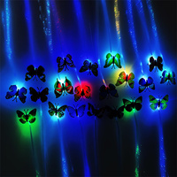 Pince à cheveux papillon LED Light Up Hair Clip Pack Glow in the Dark Party Supplies Bar Dancing Hairpin Hair for Festival Halloween