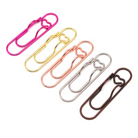 Clips de Papel Grandes en Forma de Corazón Rosa de 2.8 Pulgadas, Suministros de Oficina, Portalápices Metálico para Cuaderno