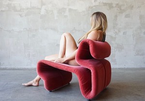 Sedia pigra in tessuto da soggiorno Elefante con sedia a sdraio in velluto Ottoman etc - Product Image 2