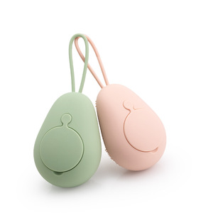 Hot Selling Universal Adult & Children Bath Scrub Brush Silicone Avocado-Shaped Shower Gel Brushes Sponges with Lifting Ring - Product Image 2