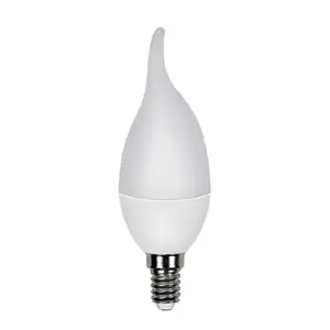 HoneyFly C37 LED Bougie Ampoule 3W/5W/7W/9W E14 E27 Capsule Laiteux Couverture Edison Lampe Blanc Froid 6000K Éclairage Intérieur