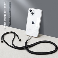 Lanière universelle pour téléphone portable Chaîne de charme pour sangle de téléphone portable Bandoulière réglable Col en térylène Compatible avec Smartphone complet