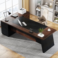 Bureau de direction en forme de L, bureau moderne de 78 "avec tiroirs et classeur latéral, grand bureau d'ordinateur avec étagères de rangement