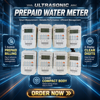 Compteurs d'eau prépayés intelligents R200 R400 STS avec clavier à jetons, compteur ultrasonique, système de distribution gratuit, OEM, IP68, laiton, ISO4064
