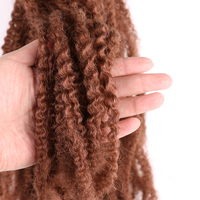 Vente en gros 18 pouces 100g Affichage Synthétique Afro Twist Crochet Cheveux Tresses Afro Crépus en Vrac Cheveux Extensions de Cheveux Synthétiques pour Tresses