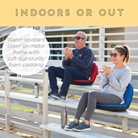 Siège pliable compact et portable avec support dorsal réglable pour stade, yoga et sol