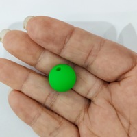 Perles rondes en acrylique caoutchouté de 14 mm et 16 mm, couleurs néon, finition mate, perles fluorescentes pour stylos à perles, bricolage et artisanat